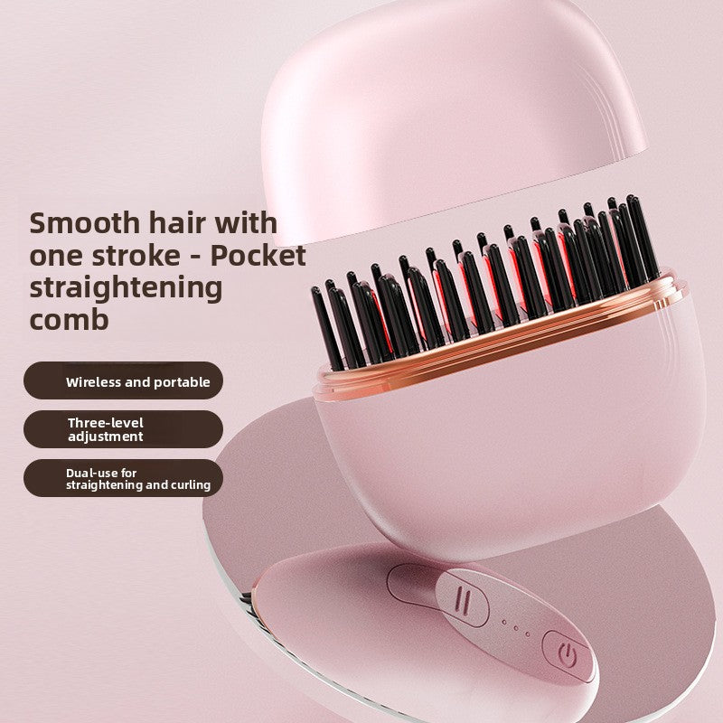 Wireless Hair Straightener and Curling Iron Comb
