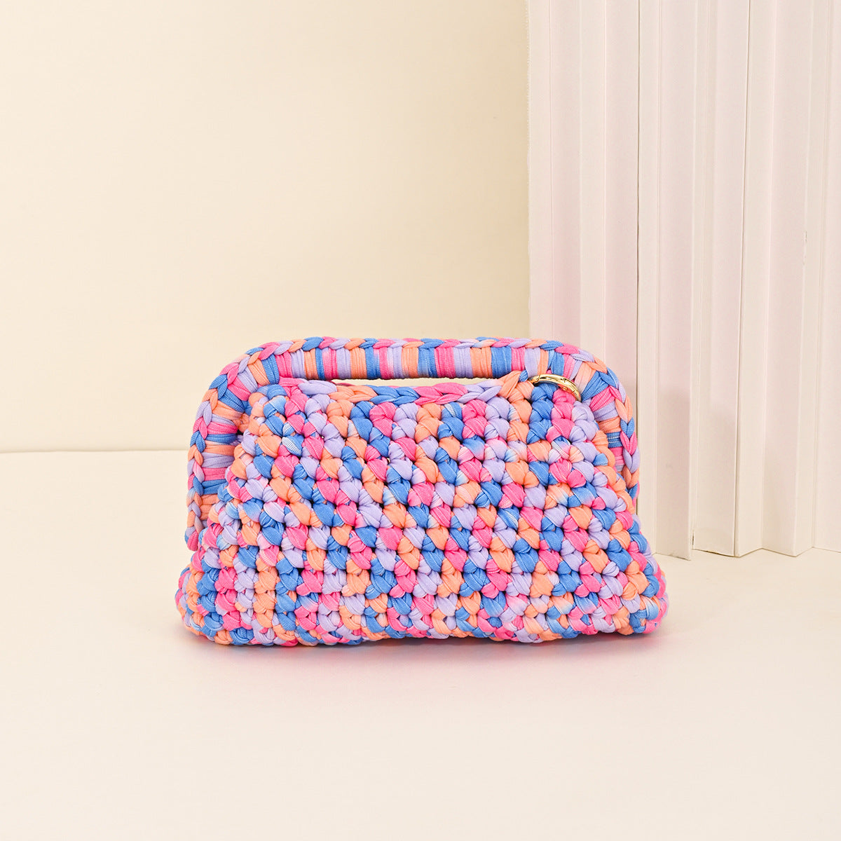 Crochet Fabric Clutch Bag