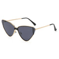 Large Frame Metal Cat Eye Retro Sunglasses