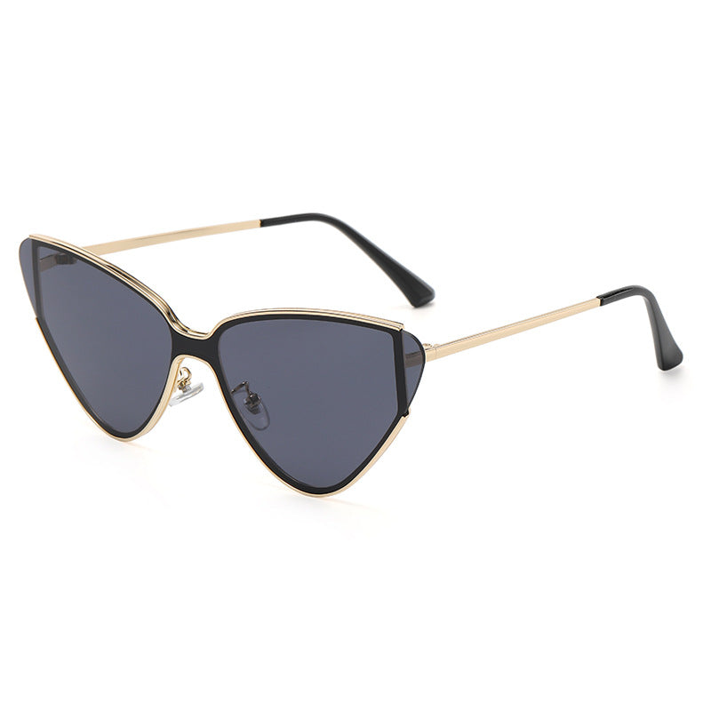 Large Frame Metal Cat Eye Retro Sunglasses