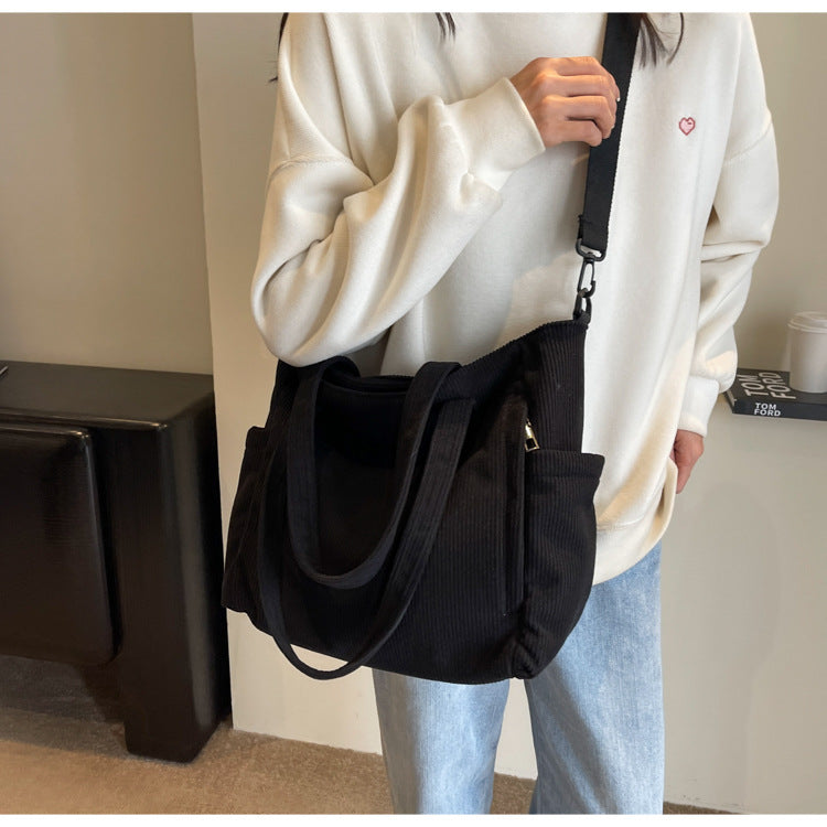 Corduroy Tote Bag for Women