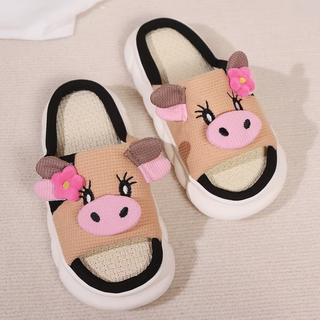 Unisex Breathable Flax Linen Slippers
