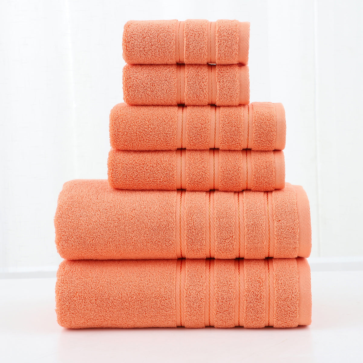 6pcs Set Cotton Towel Bath Towel