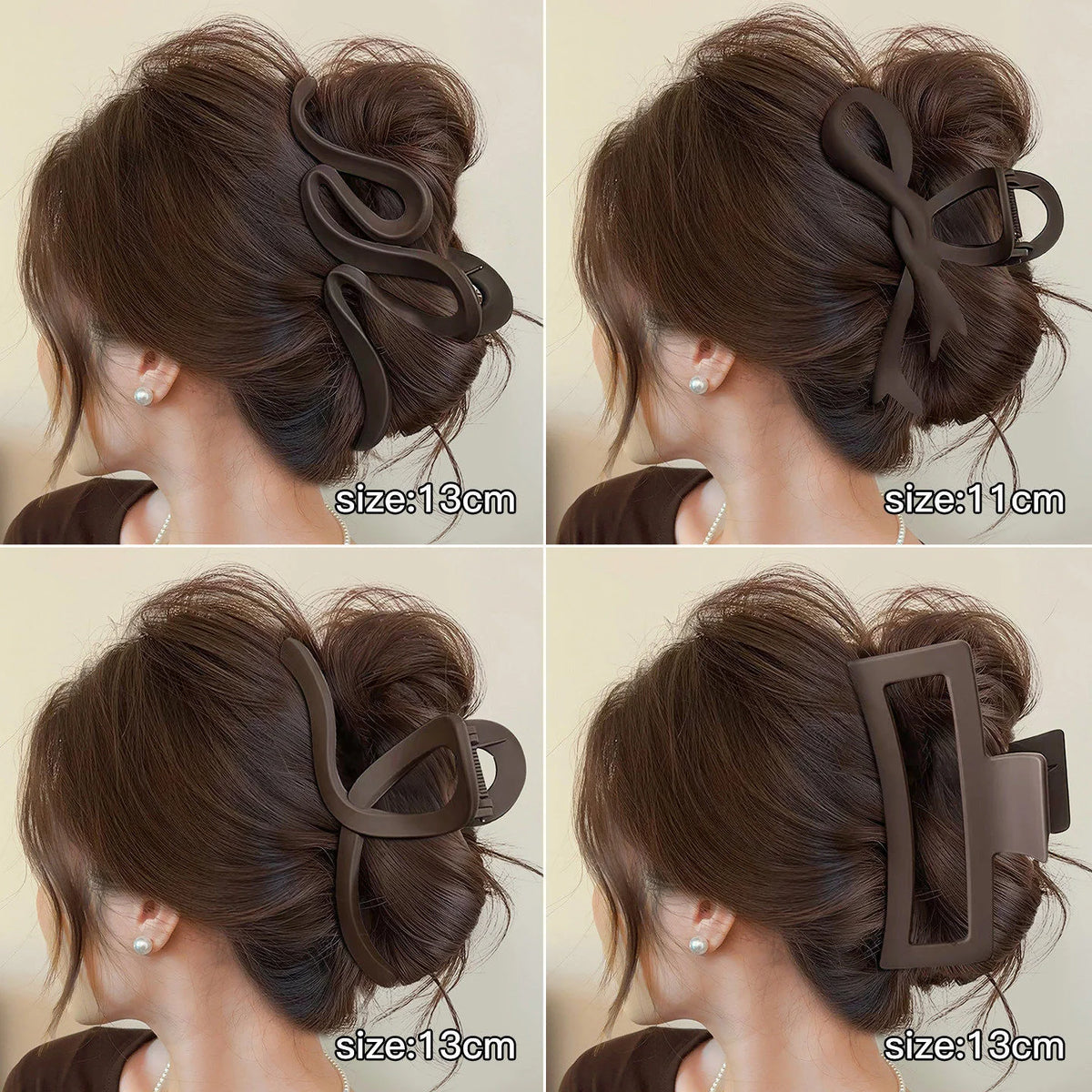 4 large hair clips for women
