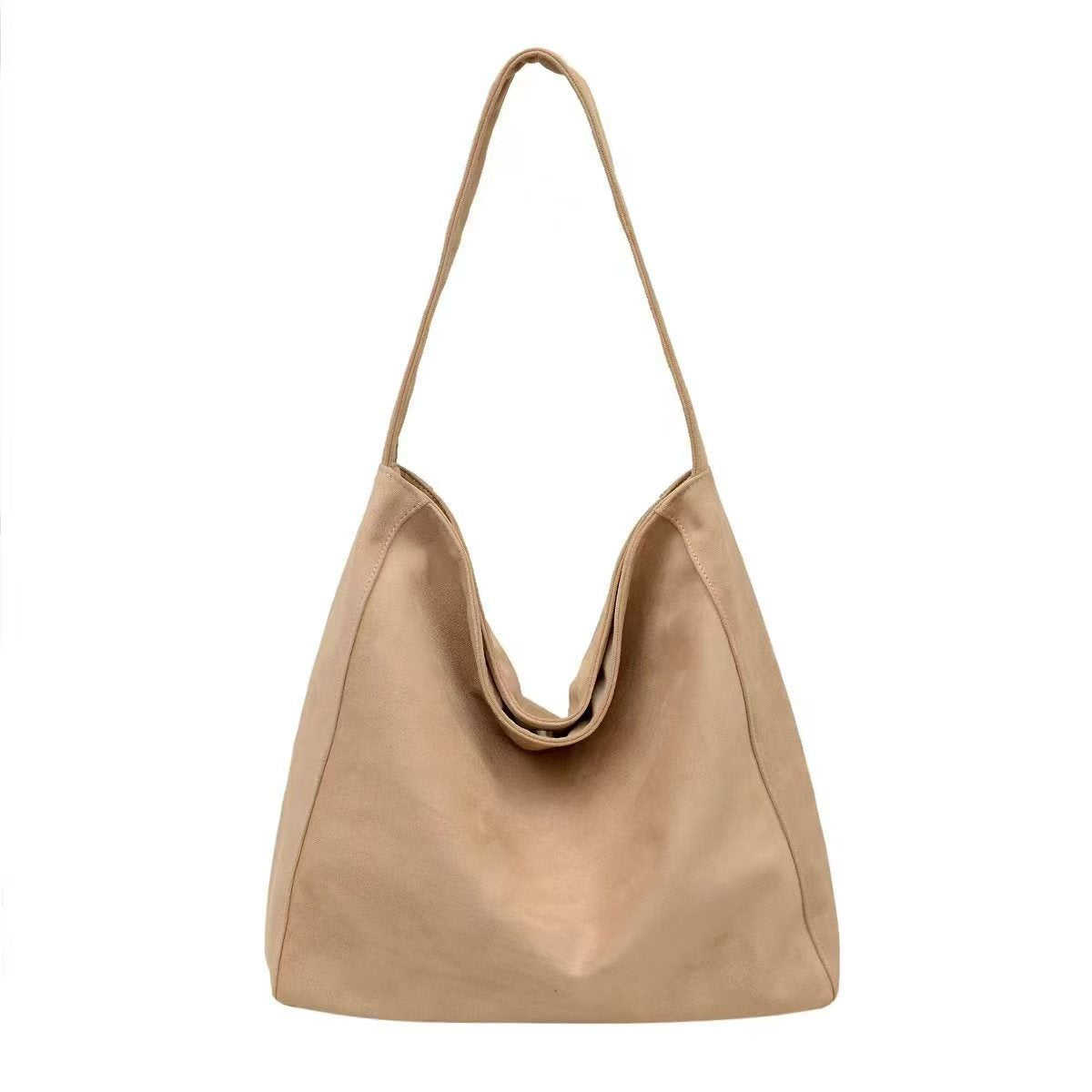 Versatile Retro Suede Commuter Tote Bag