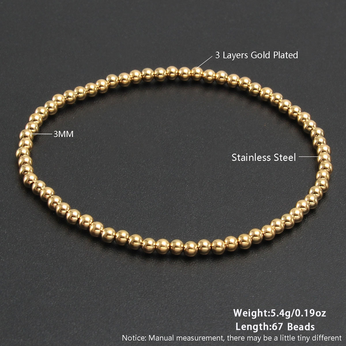 Two-color Beaded Bracelet