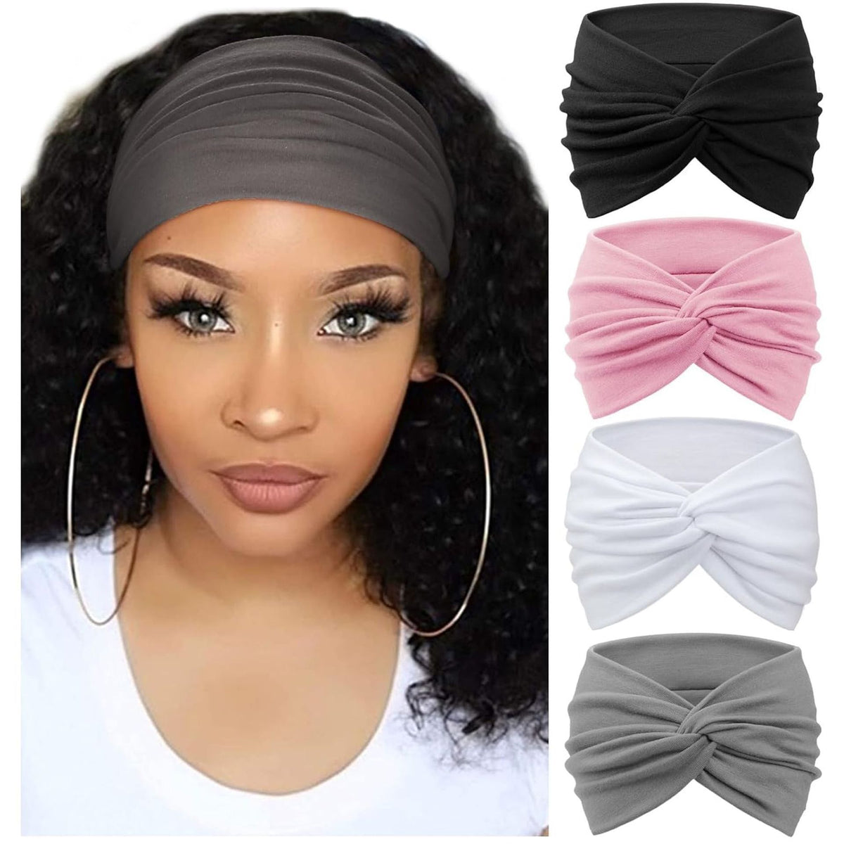 10pcs mixed colors Knotted hairband