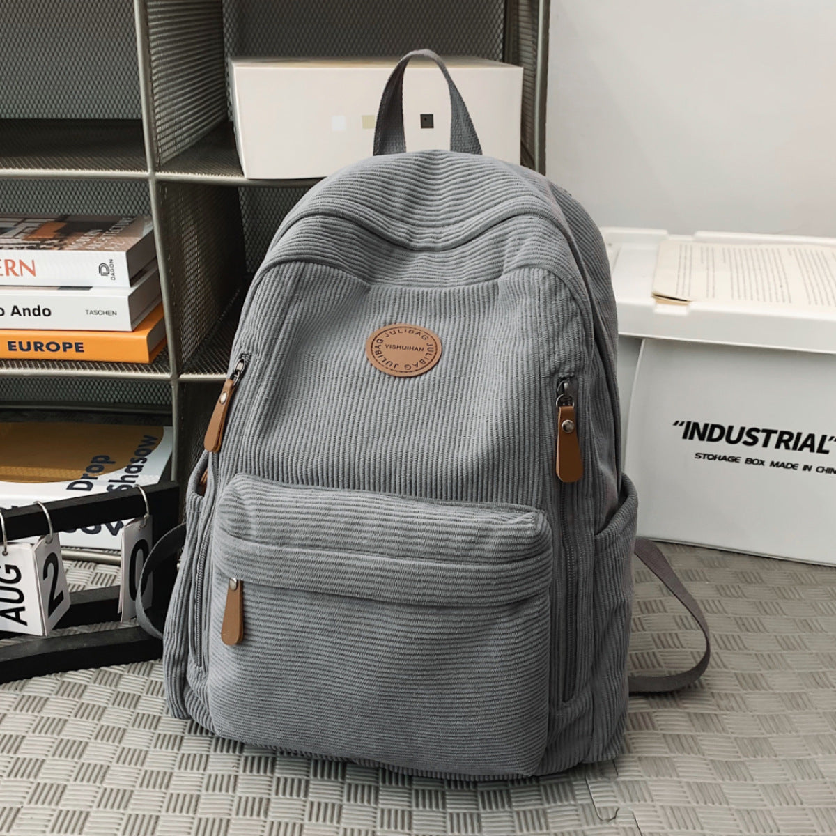 Corduroy School Backpack for Students