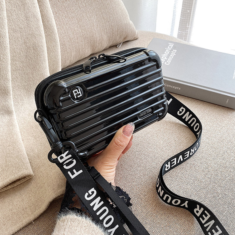 Crossbody multi-functional hard-shell makeup bag