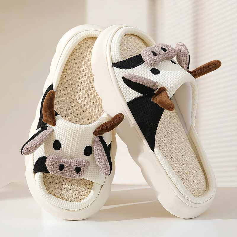 Unisex Breathable Flax Linen Slippers