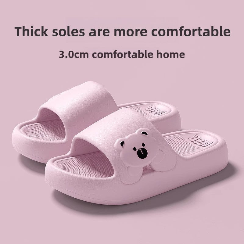 Thick-bottomed travel home portable bathroom slippers